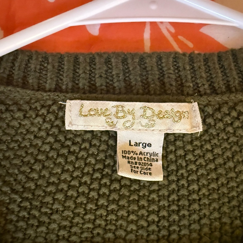 Love By Design Forest Green Crew Neck Sweater - Picture 6 of 6